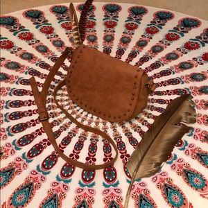 Brown Boho cross body purse
